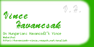 vince havancsak business card